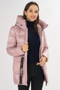 Оптом Куртка зимняя розового цвета 7389R, фото 13