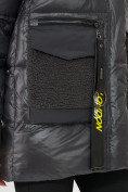 Оптом Куртка зимняя темно-серого цвета 7389TC в Казани, фото 8