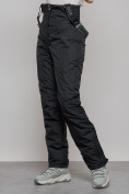 Оптом Полукомбинезон с высокой посадкой женский зимний черного цвета 7399Ch, фото 2