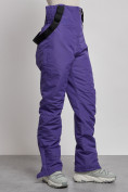 Оптом Полукомбинезон с высокой посадкой женский зимний фиолетового цвета 7399F, фото 3