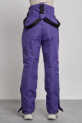 Оптом Полукомбинезон с высокой посадкой женский зимний фиолетового цвета 7399F в Сочи, фото 4