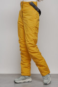 Оптом Полукомбинезон с высокой посадкой женский зимний горчичного цвета 7399G в Сочи, фото 10