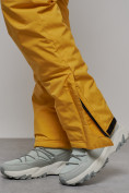 Оптом Полукомбинезон с высокой посадкой женский зимний горчичного цвета 7399G, фото 20