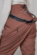 Оптом Полукомбинезон с высокой посадкой женский зимний коричневого цвета 7399K, фото 19