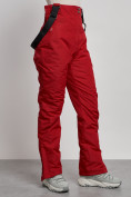 Оптом Полукомбинезон с высокой посадкой женский зимний красного цвета 7399Kr в Уфе, фото 3