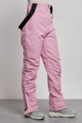 Оптом Полукомбинезон с высокой посадкой женский зимний розового цвета 7399R в Сочи, фото 7