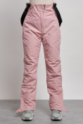 Оптом Полукомбинезон с высокой посадкой женский зимний светло-розового цвета 7399Sz, фото 9