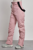 Оптом Полукомбинезон с высокой посадкой женский зимний светло-розового цвета 7399Sz, фото 10