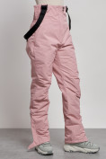 Оптом Полукомбинезон с высокой посадкой женский зимний светло-розового цвета 7399Sz, фото 11