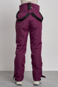 Оптом Полукомбинезон с высокой посадкой женский зимний темно-фиолетового цвета 7399TF, фото 9
