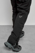Оптом Полукомбинезон утепленный мужской зимний горнолыжный черного цвета 7431Ch в Омске, фото 15