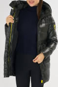 Оптом Куртка зимняя болотного цвета 7501Bt в Казани, фото 20