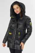 Оптом Куртка зимняя черного цвета 7501Ch в Казани, фото 15