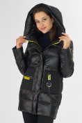 Оптом Куртка зимняя черного цвета 7501Ch в Казани, фото 11