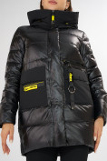 Оптом Куртка зимняя черного цвета 7501Ch в Казани, фото 13