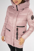 Оптом Куртка зимняя розового цвета 7501R, фото 11