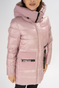 Оптом Куртка зимняя розового цвета 7501R, фото 12
