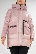 Оптом Куртка зимняя розового цвета 7501R, фото 14