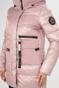 Оптом Куртка зимняя розового цвета 7501R в Казани, фото 7