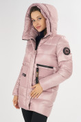 Оптом Куртка зимняя розового цвета 7501R, фото 10