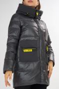 Оптом Куртка зимняя темно-серого цвета 7501TC в Казани, фото 12