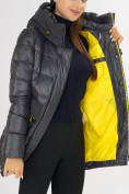 Оптом Куртка зимняя темно-серого цвета 7501TC в Казани, фото 14