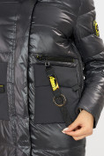 Оптом Куртка зимняя темно-серого цвета 7501TC в Казани, фото 7