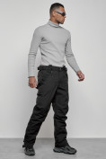 Оптом Полукомбинезон утепленный мужской зимний горнолыжный черного цвета 7503Ch, фото 7