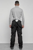 Оптом Полукомбинезон утепленный мужской зимний горнолыжный черного цвета 7503Ch, фото 8