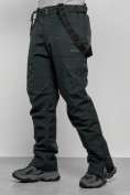 Оптом Полукомбинезон утепленный мужской зимний горнолыжный темно-зеленого цвета 7503TZ, фото 10