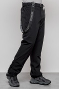 Оптом Полукомбинезон утепленный мужской зимний горнолыжный черного цвета 7504Ch, фото 6