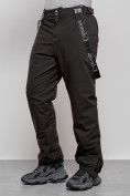 Оптом Полукомбинезон утепленный мужской зимний горнолыжный темно-серого цвета 7504TC, фото 2