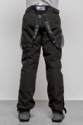 Оптом Полукомбинезон утепленный мужской зимний горнолыжный темно-серого цвета 7504TC в Сочи, фото 4