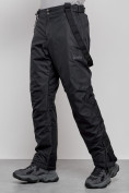 Оптом Полукомбинезон утепленный мужской зимний горнолыжный черного цвета 7507Ch, фото 10