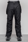 Оптом Полукомбинезон утепленный мужской зимний горнолыжный черного цвета 7507Ch, фото 9
