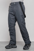Оптом Полукомбинезон утепленный мужской зимний горнолыжный темно-серого цвета 7507TC в Саратове, фото 10