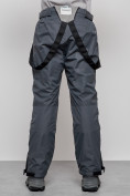 Оптом Полукомбинезон утепленный мужской зимний горнолыжный темно-серого цвета 7507TC, фото 12