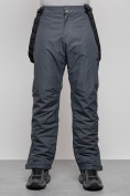 Оптом Полукомбинезон утепленный мужской зимний горнолыжный темно-серого цвета 7507TC в Волгоградке, фото 9