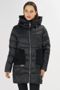 Оптом Куртка зимняя big size черного цвета 7519Ch в Екатеринбурге, фото 16
