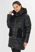 Оптом Куртка зимняя big size черного цвета 7519Ch, фото 18