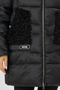 Оптом Куртка зимняя big size черного цвета 7519Ch в Казани, фото 20