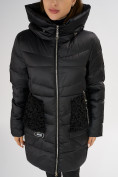 Оптом Куртка зимняя big size черного цвета 7519Ch в Казани, фото 23