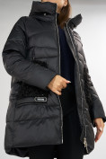 Оптом Куртка зимняя big size черного цвета 7519Ch в Казани, фото 24