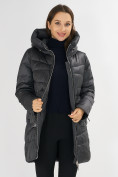 Оптом Куртка зимняя big size темно-серого цвета 7519TC в Казани, фото 17