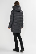 Оптом Куртка зимняя big size темно-серого цвета 7519TC, фото 6