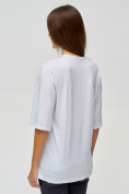 Оптом Женские футболки с надписями белого цвета 76013Bl в Казани, фото 5