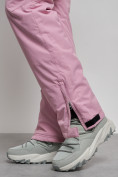 Оптом Полукомбинезон утепленный женский зимний горнолыжный розового цвета 7601R, фото 16