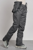 Оптом Полукомбинезон утепленный женский зимний горнолыжный серого цвета 7601Sr в Уфе, фото 11