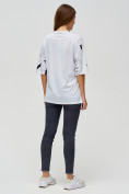 Оптом Женские футболки с принтом белого цвета 76024Bl в Казани, фото 3