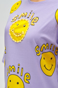 Оптом Женские футболки с надписями фиолетового цвета 76028F в Екатеринбурге, фото 5